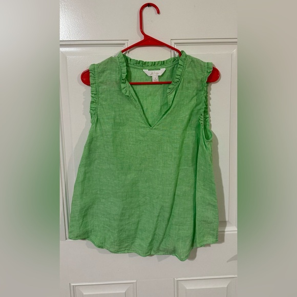 Lilly Pulitzer Tops - Lilly Pulitzer Vibrant Green Ruffle Blouse